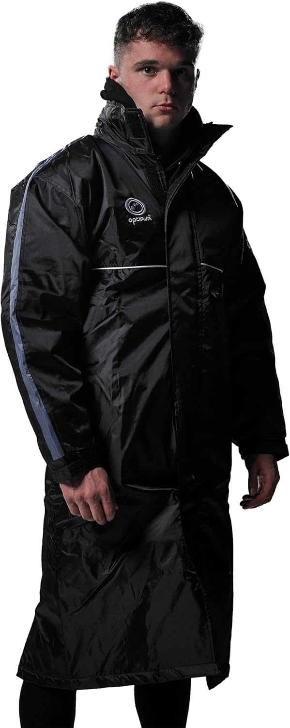 Optimum Unisex Sub Jacket - Warm Padded Nylon Waterproof Windbreaker - Outdoors Breathable soft Winter Rain Coat - Reusable Stand Collar - Long Down Stylish Hiking Camping Jackets - Black 3 61lPB +ho+L. AC SL1500