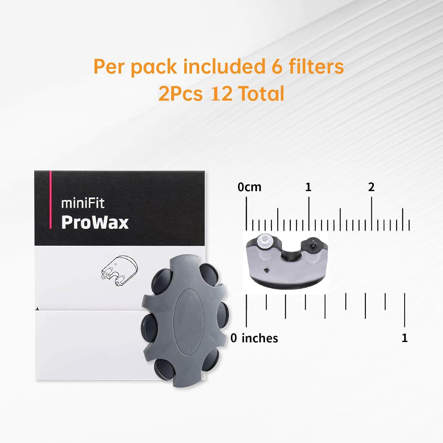 Prowax MiniFit Replacement Wax Filters - Hearing Aid Wax Guards for Oticon ProWax MiniFit Hearing Aid Supplies Cleaning Tools Included (2)