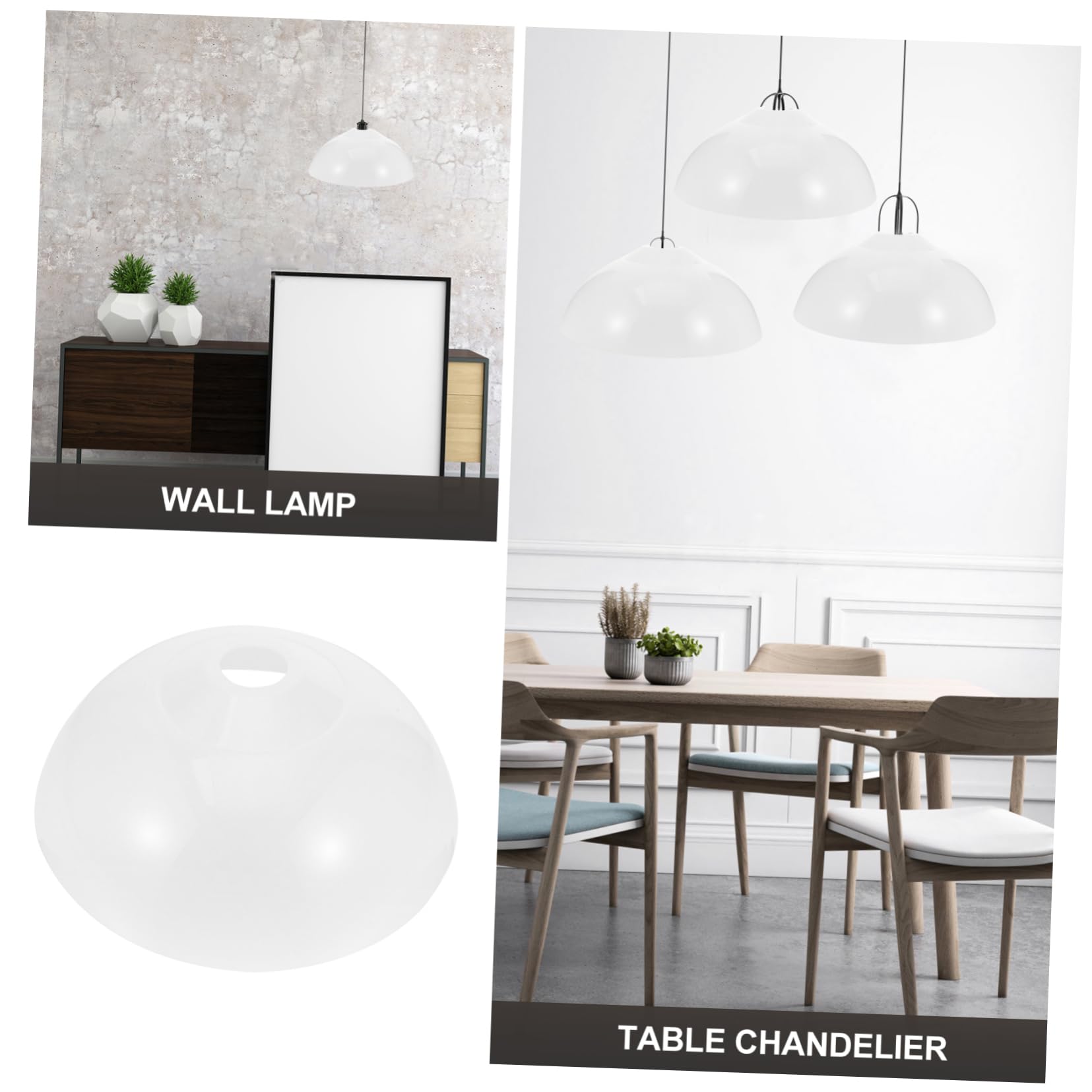Artibetter Paralume a Sospensione in Acrilico Bianco per Lampada E27, Design Moderno e Semplice, Facile da Installare, Adatto per Lampade a Soffitto in Casa