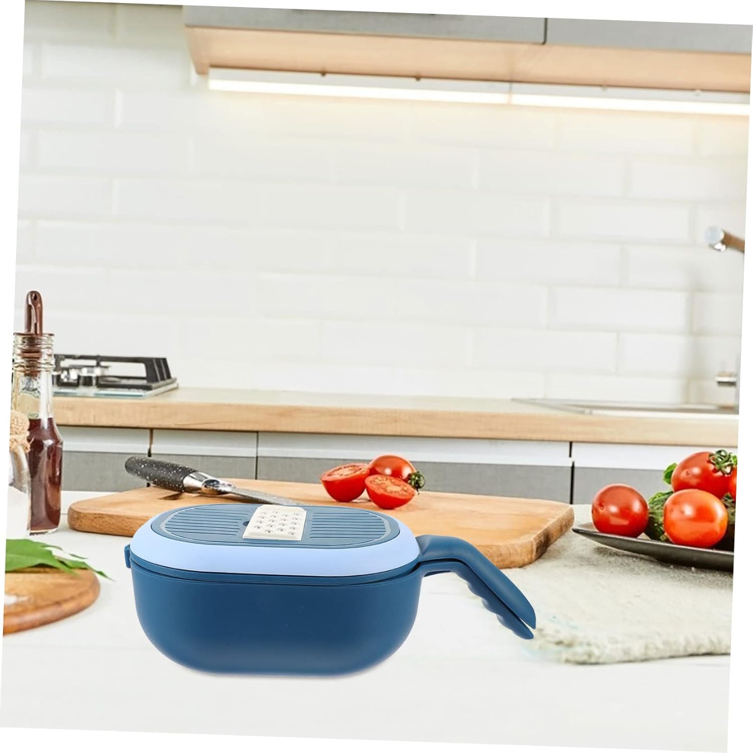 Garneck Adjustable Multi-purpose Vegetable Slicer with Drain Basket Efficient Onion Cutter for Prep Easy to Clean Design for Healthy Cooking and Family