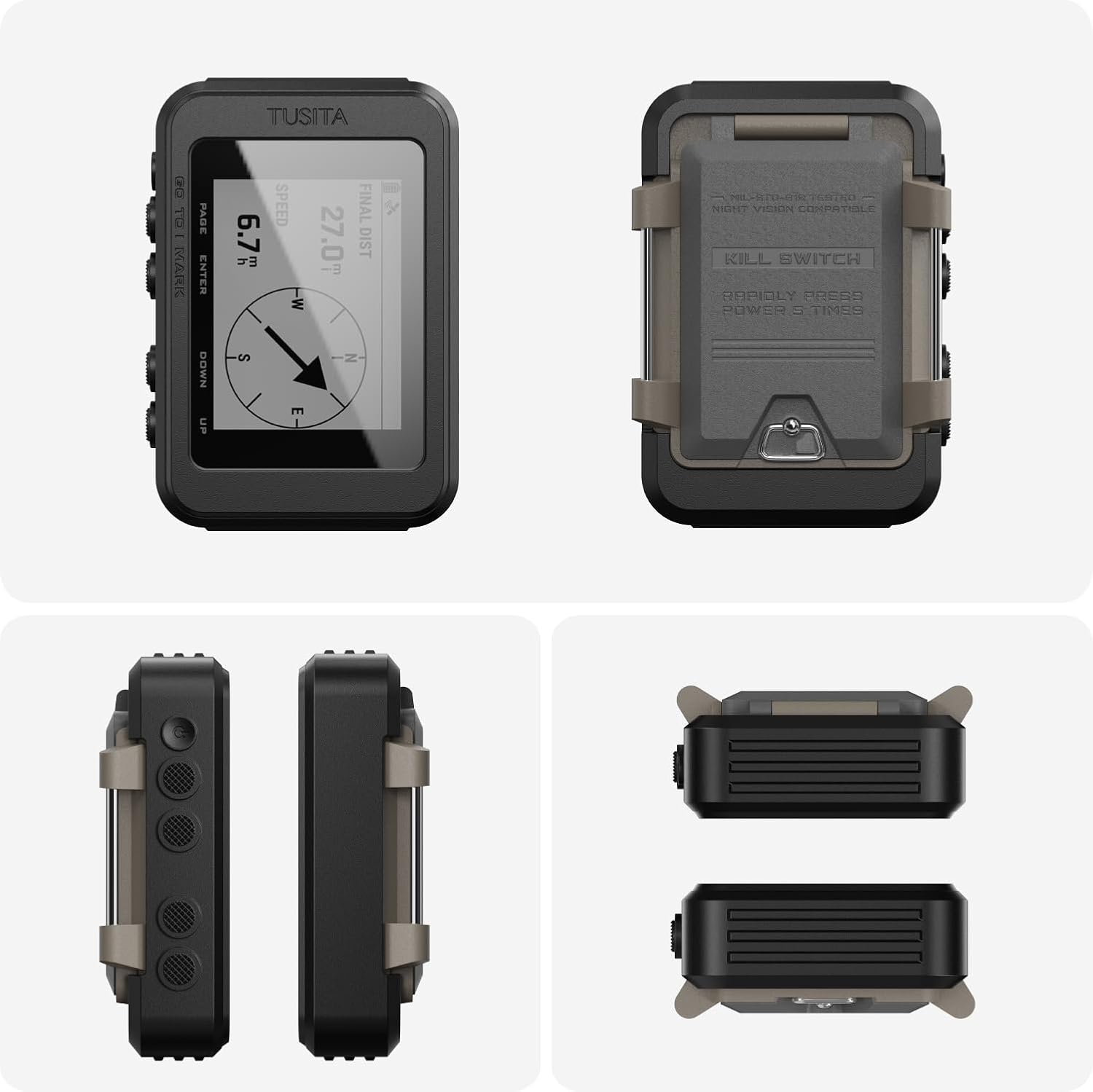 TUSITA Silicone Case Compatible with Garmin Foretrex 801 901 - GPS System Accessories