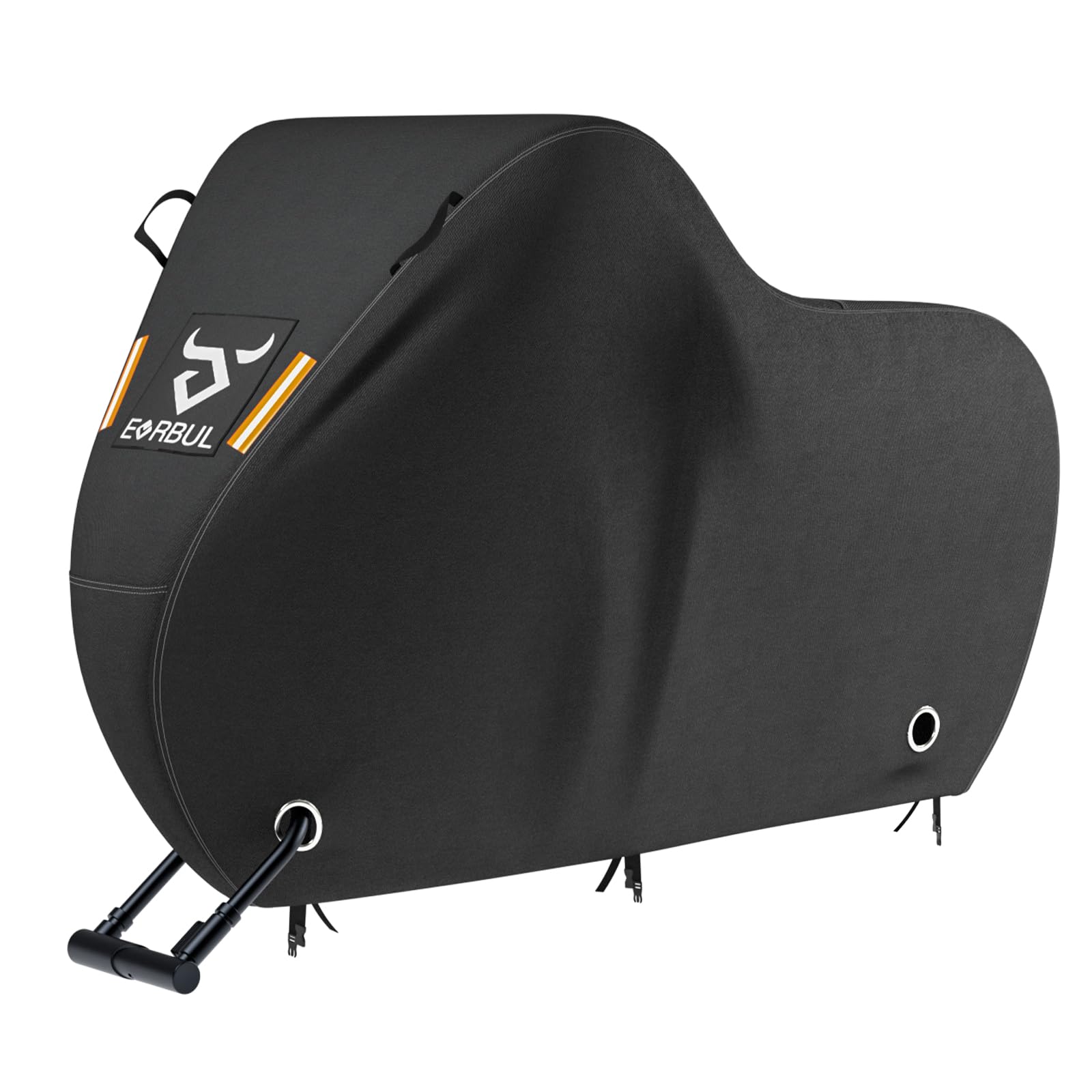 EVRBUL Bike Cover for 1 or 2 Bike 79'' L x 30'' W x 44'' H, Outdoor Waterproof Bicycle Covers with Lock Hole, 420D Heavy Duty Fabric Rain Sun UV Dust Wind Proof for Mountain, Road Bike, EBike