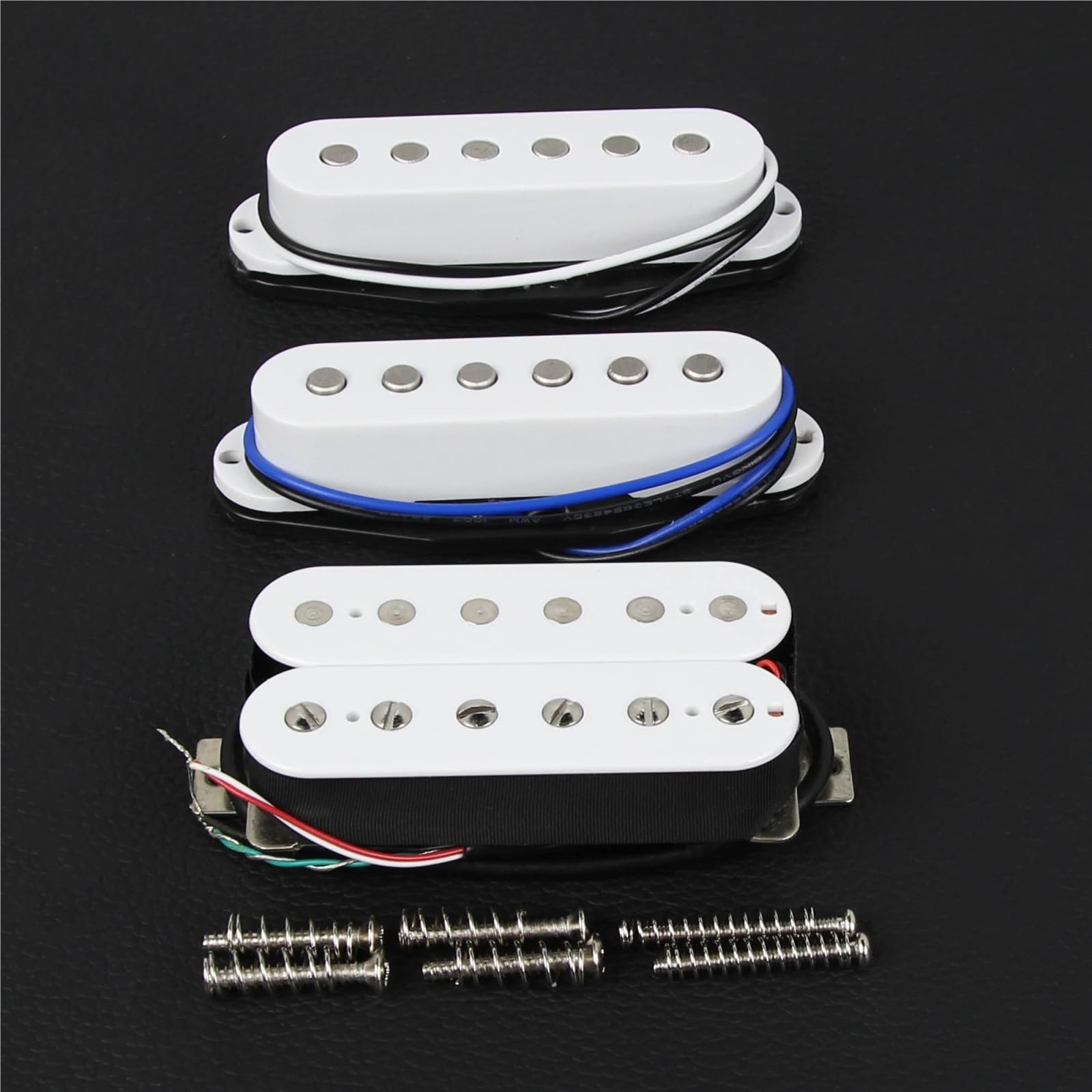 Alnico 5 – micros Humbucker et micros à bobine unique, blancs, for pièces de guitare électrique For HSS For SSH, 3 pièces