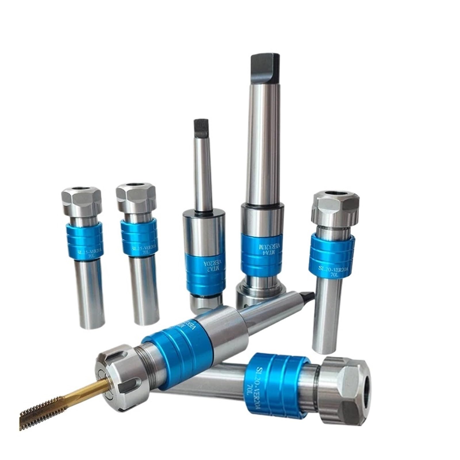 Bgoosa One Color Floating Tap Holder, Retractable Tapping Shank Er16 Er20 Er25 Er32, Compatible With Mt2 Mt3 Mt4 C20 C25 C32 1Pc(Mta2-Ver25)