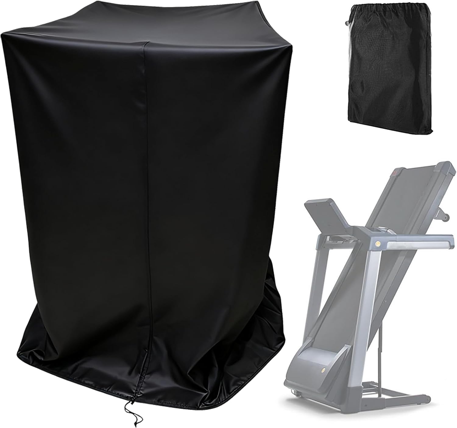 Folding Treadmill Cover - Running Machine Protective Case 210D Heavy Duty Organizer Home Fitness Accessories（37″L x 30″W x 63″H）