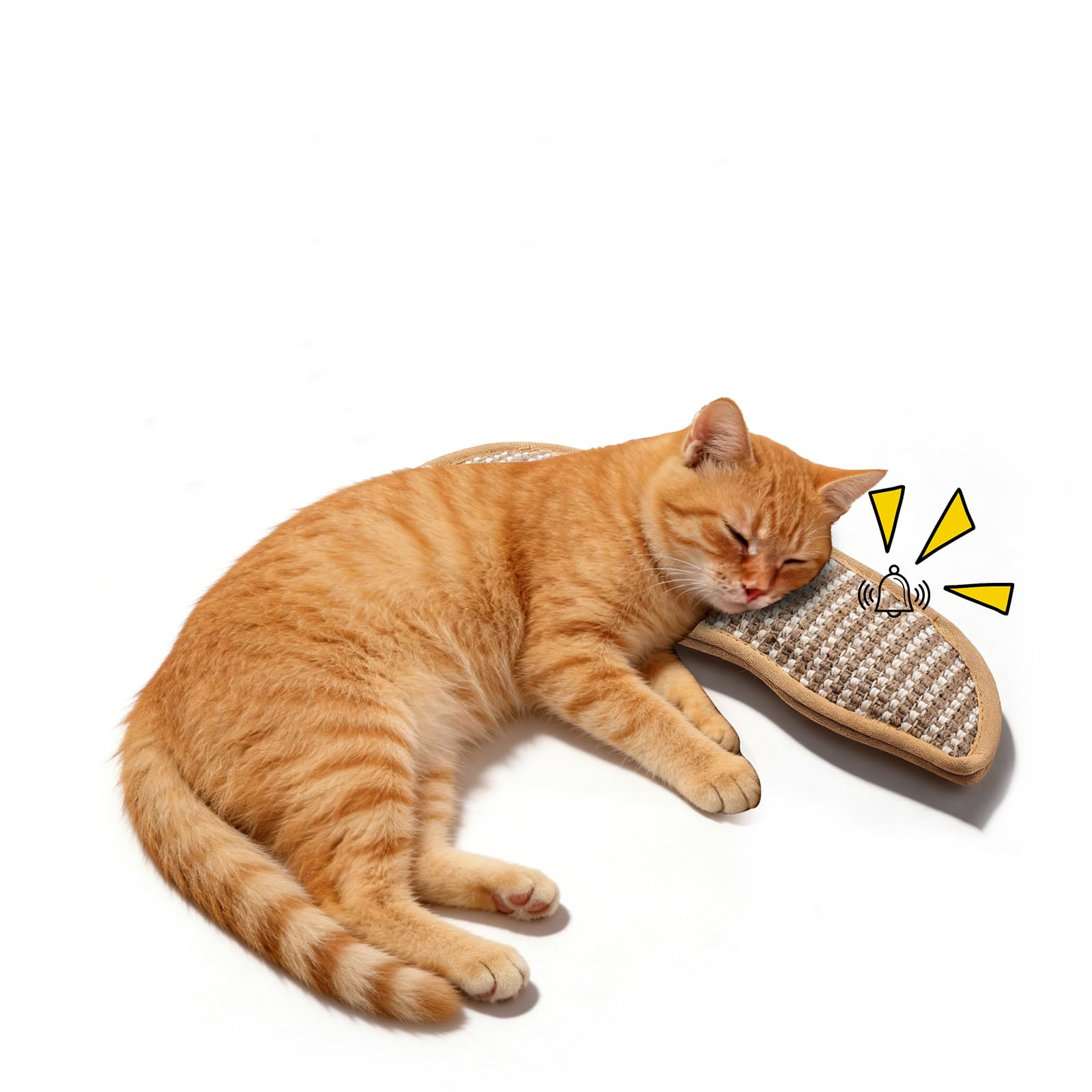 MewZoo Catnip Toys with Bells, Catnip Toy for Indoor Cats & Kitten, Cats Chew Toy Sisal, Cat Nip Toys Natural Sisal for Interactive Playing and Chewing, Small