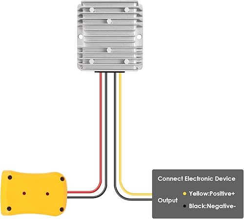 Miniatura 2 de Adaptador de corriente CC para batería Dewalt de 20 V máximo, convertidor de voltaje reductor de 20 V a 12 V, inversor de 180 W, regulador
