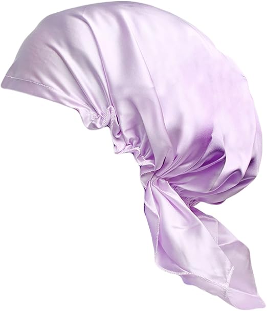 Amazon Co Jp Labonida 19匁 ナイトキャップ 100 シルク 三角 お休みキャップ 就寝用帽子 枝毛防止 リボン付き 調整可 服 ファッション小物