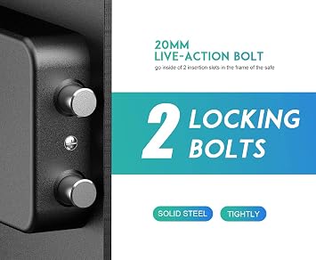 RPNB 1 of 1.52 Cuft Deluxe Home Safe with Removable Shelf, 1 of 2.12 Cuft Fingerprint Fireproof Safe Box with Touch Screen, Bundle