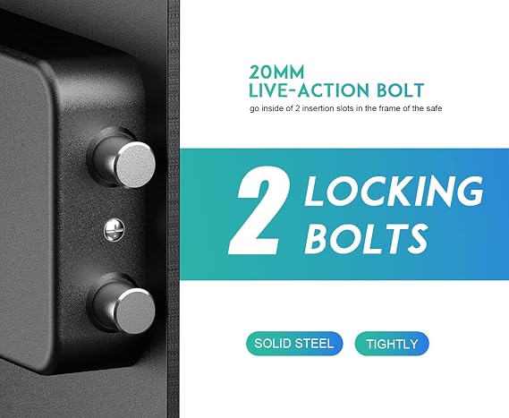 RPNB 1 of 1.52 Cuft Deluxe Home Safe with Removable Shelf, 1 of 2.12 Cuft Fingerprint Fireproof Safe Box with Touch Screen, Bundle