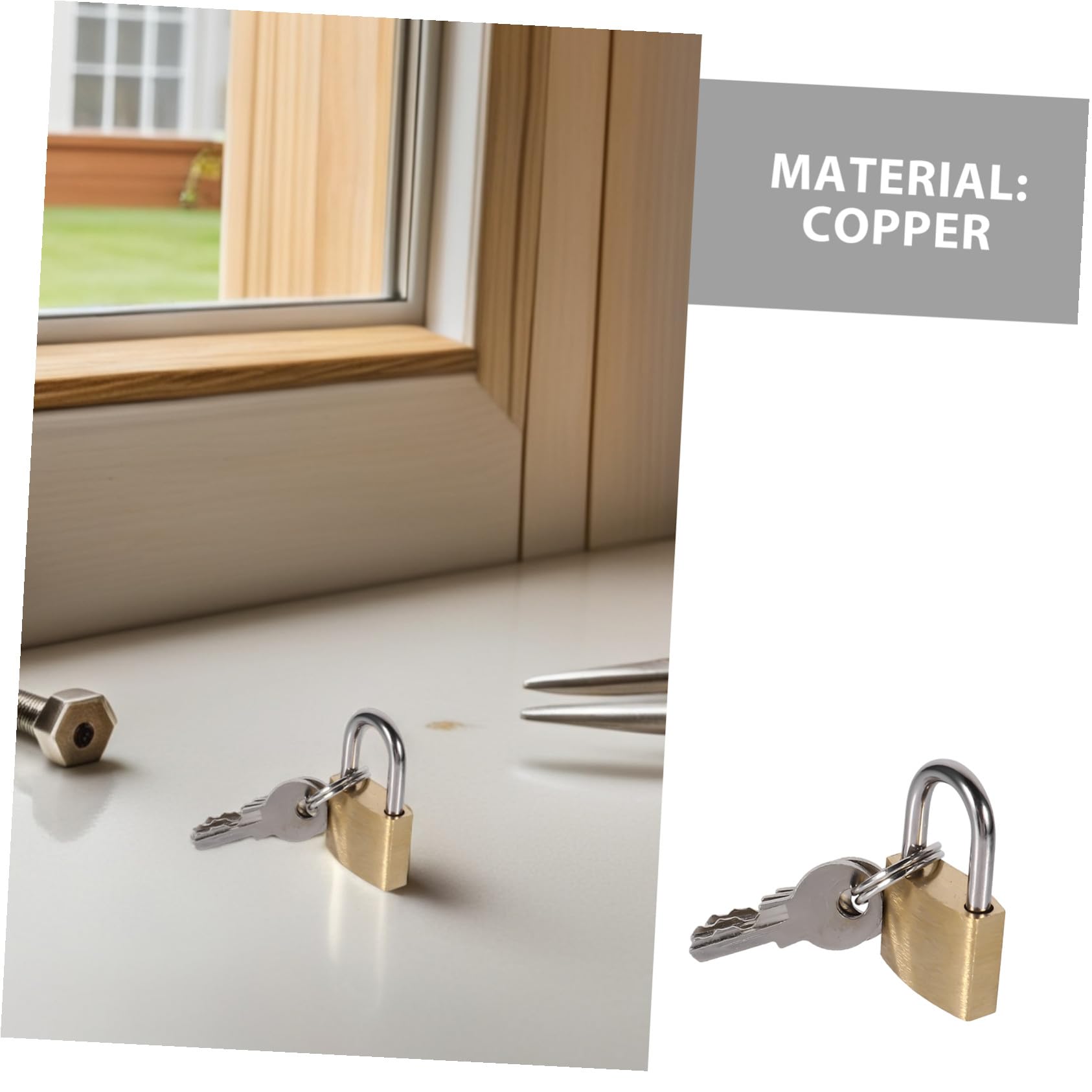 DOITOOL 12 pezzi Mini Lucchetti in Rame con Chiave Lucchetto Compatto per Bagagli Zaini Diari Valigie e Armadietti Serratura Portatile Leggera e Robusta per Sicurezza Quotidiana