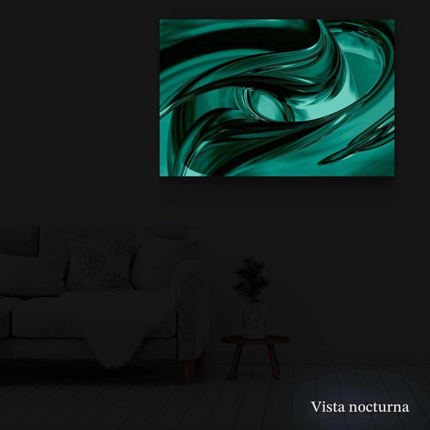 Startonight Cuadro Moderno en Lienzo Destino - Feng Shui, Pintura Abstracta Para Salon Decoración 80 x 120 cm Idea de Regalo Elegante - Efecto Día y Noche - Brilla en la Oscuridad Efecto Día y Noche