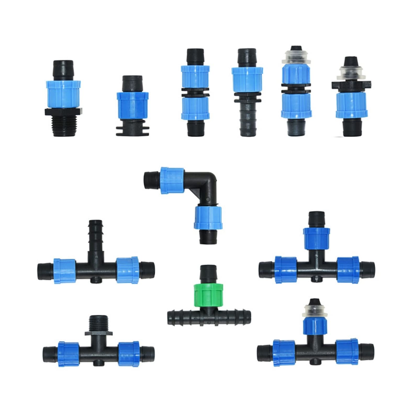 Connecteur de Tuyau D'Arrosage À Économie D'Eau, Lot de 5 Pièces de 16 Mm, Connecteur de Tuyau D'Arrosage À Trois Voies, Connecteur de Réparation Pour Tuyau D'Arrosagericole/16 1I2 Té