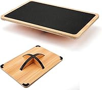 Vista 1 de StrongTek Tabla de Equilibrio de Madera Profesional, Tabla Basculante, Accesorio de Escritorio de Pie de Madera, Tabla de Equilibrio para Debajo