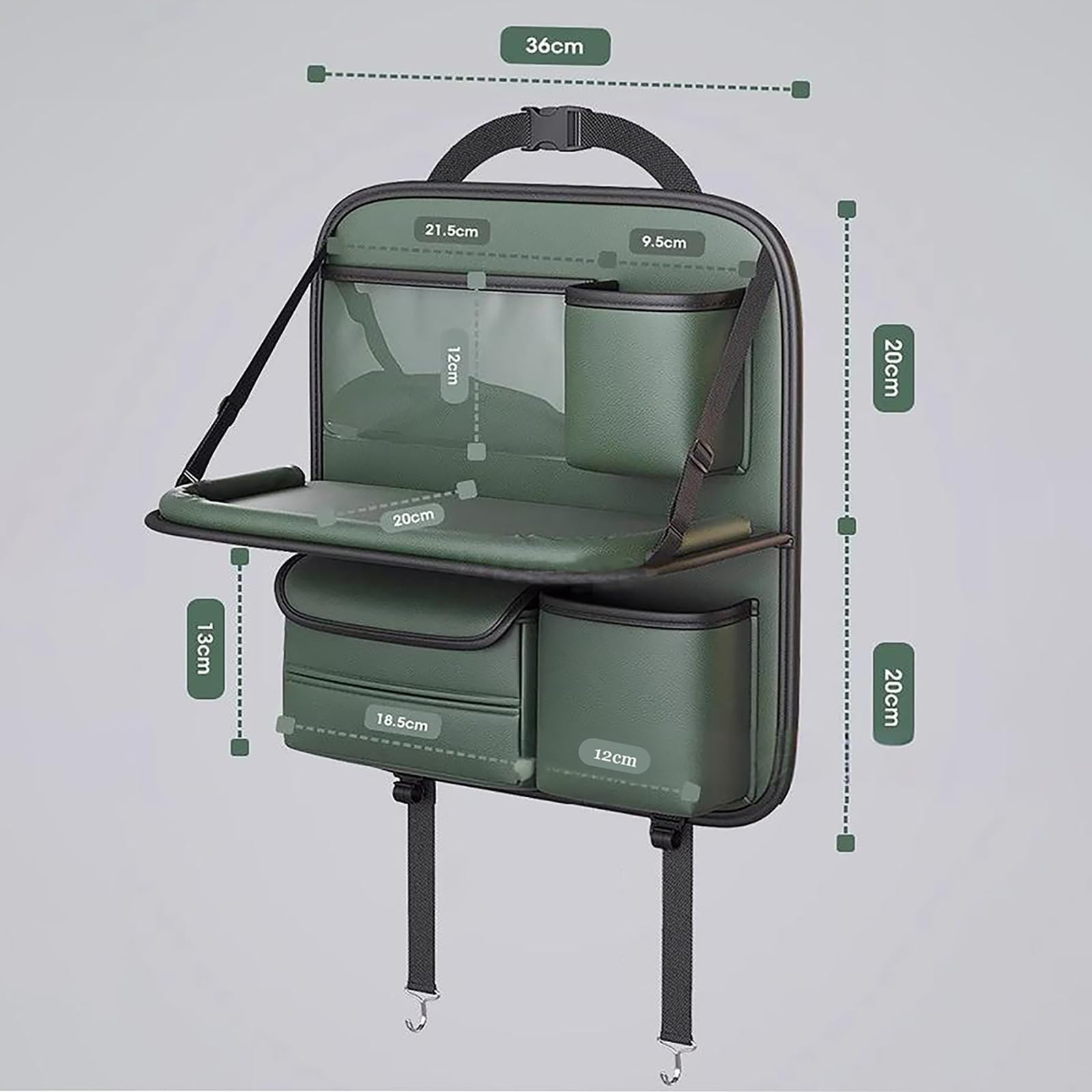 2 Stück Autositz Organizer für Ford Tourneo Connect/Tourneo Courier/Custom/Galaxy/S-Max, Rücksitz Organizer mit Tablet/Telefon Aufbewahrung, Multifunktional Auto Organizer Kinder mit Klapptisch