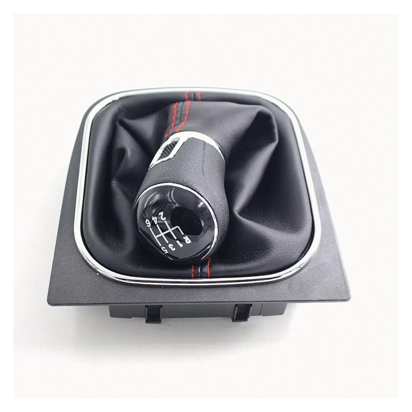 Lozopmtmld 6 Speed Red Thread Gear Shifter Knob For Vw For Golf 5 6 Mk5 For Gti Upgrade