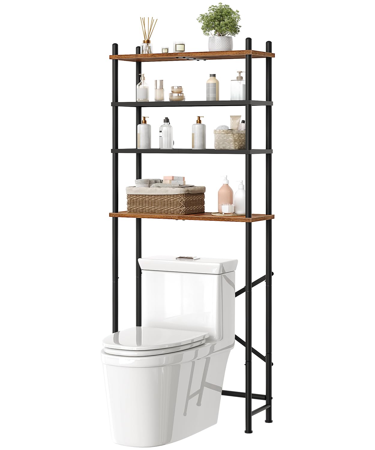 Amazon.com: HOOBRO Over The Toilet Storage, 4-Tier Over Toilet