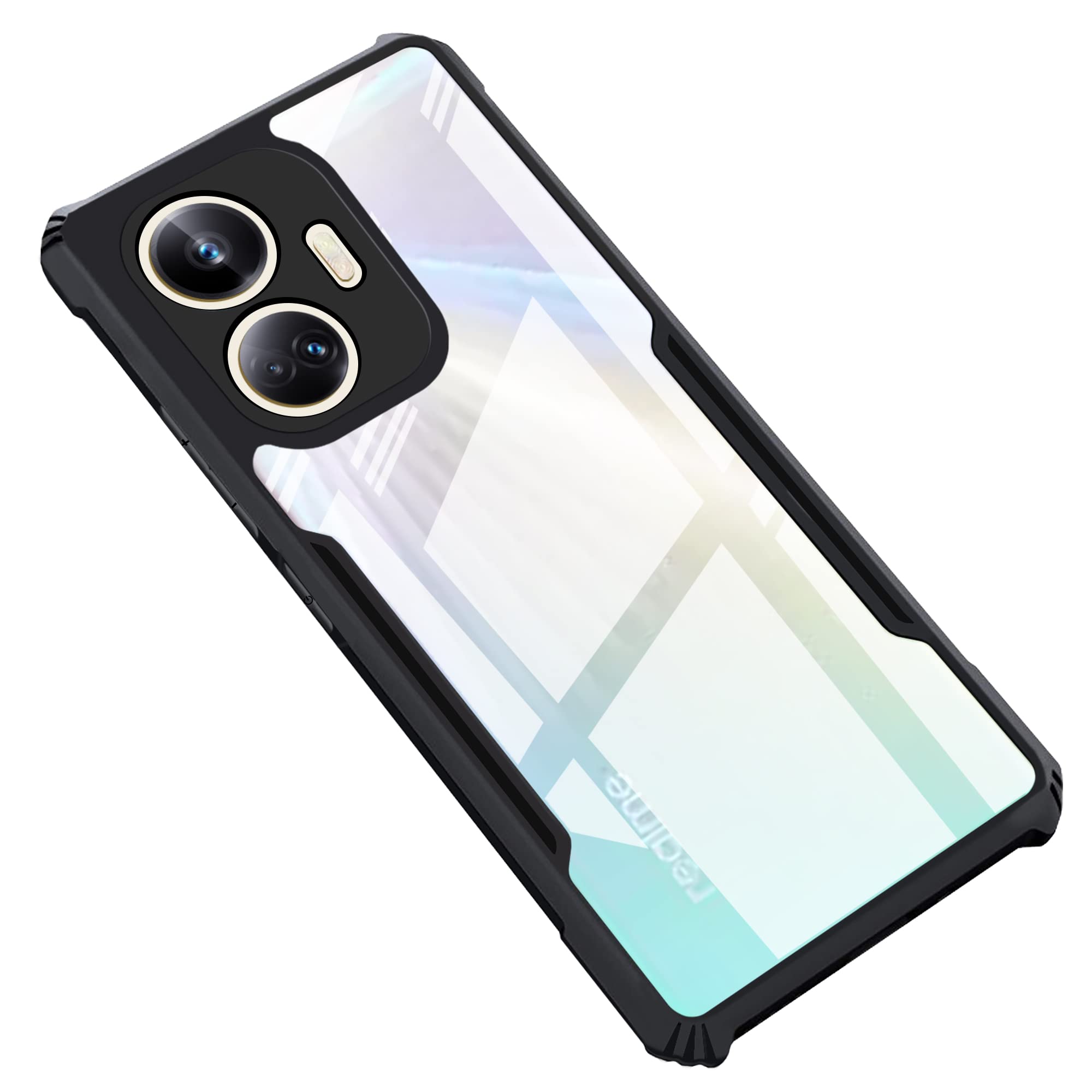 CEDO Realme 10 Pro+ Plus (5G) Back Case Cover | Camera Protection Shockproof Bumper-Edge | Acrylic Crystal Clear 360 Degree Protection TPU+PC | Transparent Eagle Back Case Cover (Black) (B0BV2P93WL) Amazon Price History, Amazon Price Tracker
