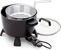 Presto 8-Quart Big Kettle Multi-Cooker: Deep Fryer, Steamer, Roaster - Extra-Large Nonstick Black
