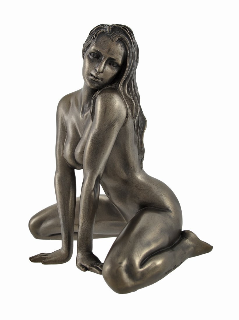 Veronese Things2Die4 Bronzed Nude Female Statue Symmetrical Pose