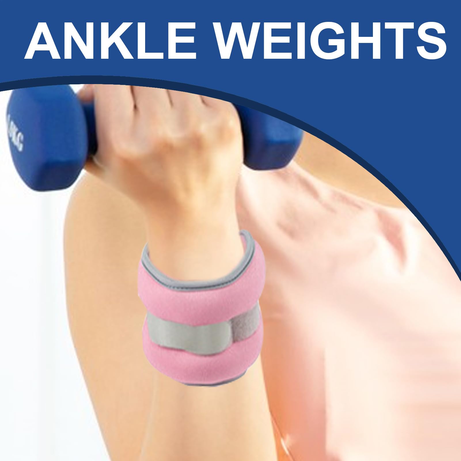 Pesas de muñeca ajustables – 1 par de bandas de entrenamiento de piernas, equipo de entrenamiento de fuerza para mujeres y hombres, gimnasia, atletas