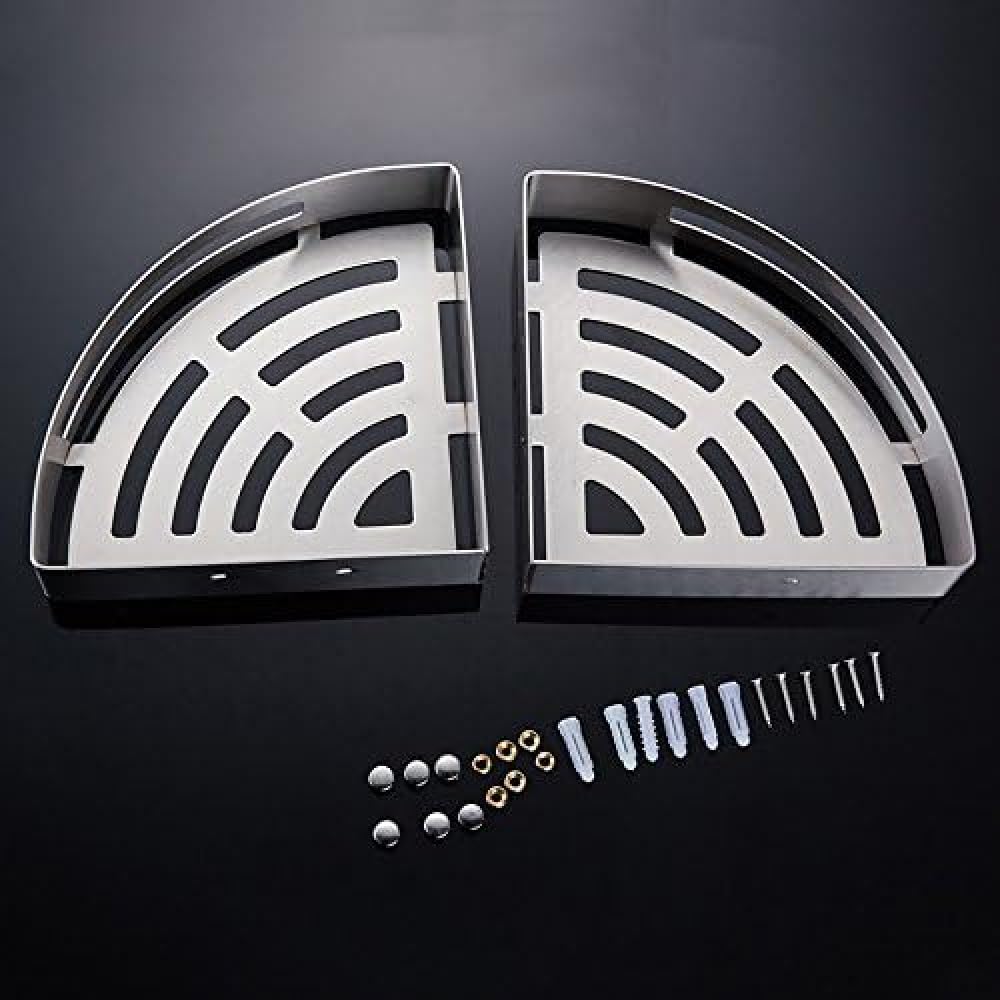 Estante de ducha de esquina estantes de baño de acero inoxidable níquel cepillado montado en la pared triángulo cosméticos champú estante de almacenamiento accesorios de baño estante de