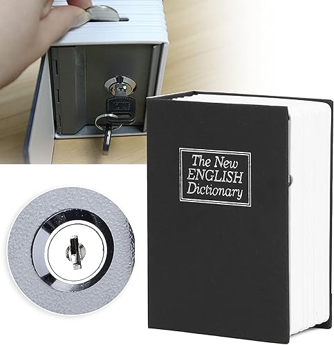 Miniatura 5 de Joyero, caja de seguridad duradera y cómoda con forma de libro para guardar monedas, tarjetas bancarias, tarjeta de identificación para