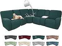 Vista 212 de Fundas 100% impermeables para sofá reclinable seccional, fundas para sofá reclinable en forma de L, funda para sofá seccional de esquina