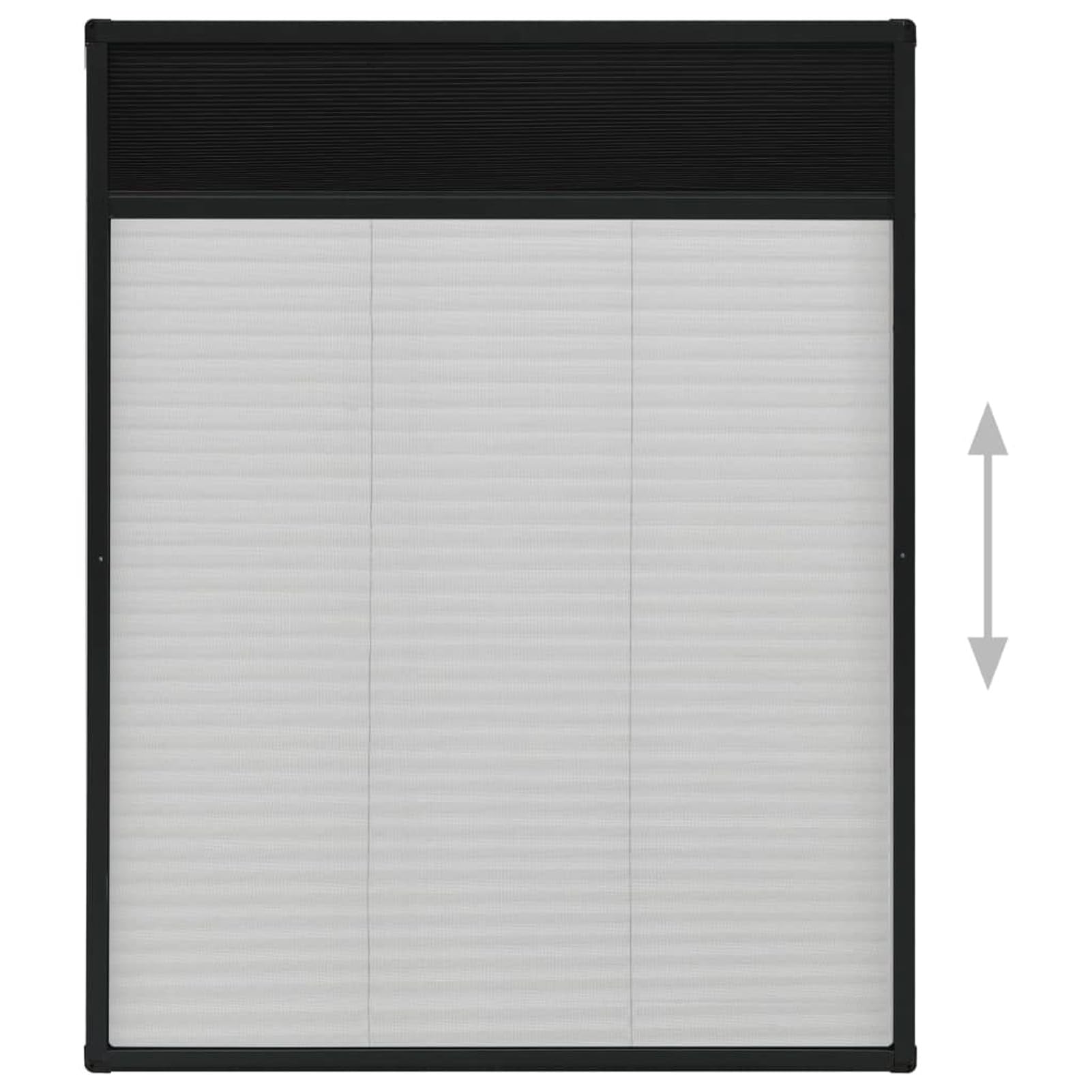 Insektenschutz-Plissee für Fenster, Fliegengitter Fenster, Fliegenschutz Fenster, Pollenschutzgitter Fenster, Insektengitter Fenster, Insektennetz, Fensternetz, Aluminium Anthrazit 80x100cm