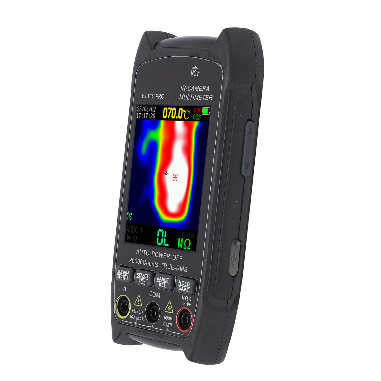 Zunate Multimetro Palmare Multifunzione con Termocamera Design Compatto per Ispezioni Campo, funzionalità di Sicurezza Avanzate - Risoluzione a Infrarossi 32x32, Display 240x240