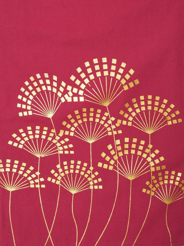 Image of Blanc 9 Dainty Home & Kitchen Pure Cotton Printed 4 /6 Seater Table Runner|(33x182) cm