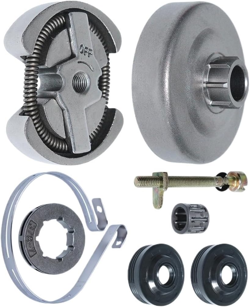 3/8 7T Clutch Drum Sprocket Rim Kit Fit For Partner 420 390 350 351 352 370 371 Oil Seal Chain Brake Band Chainsaw