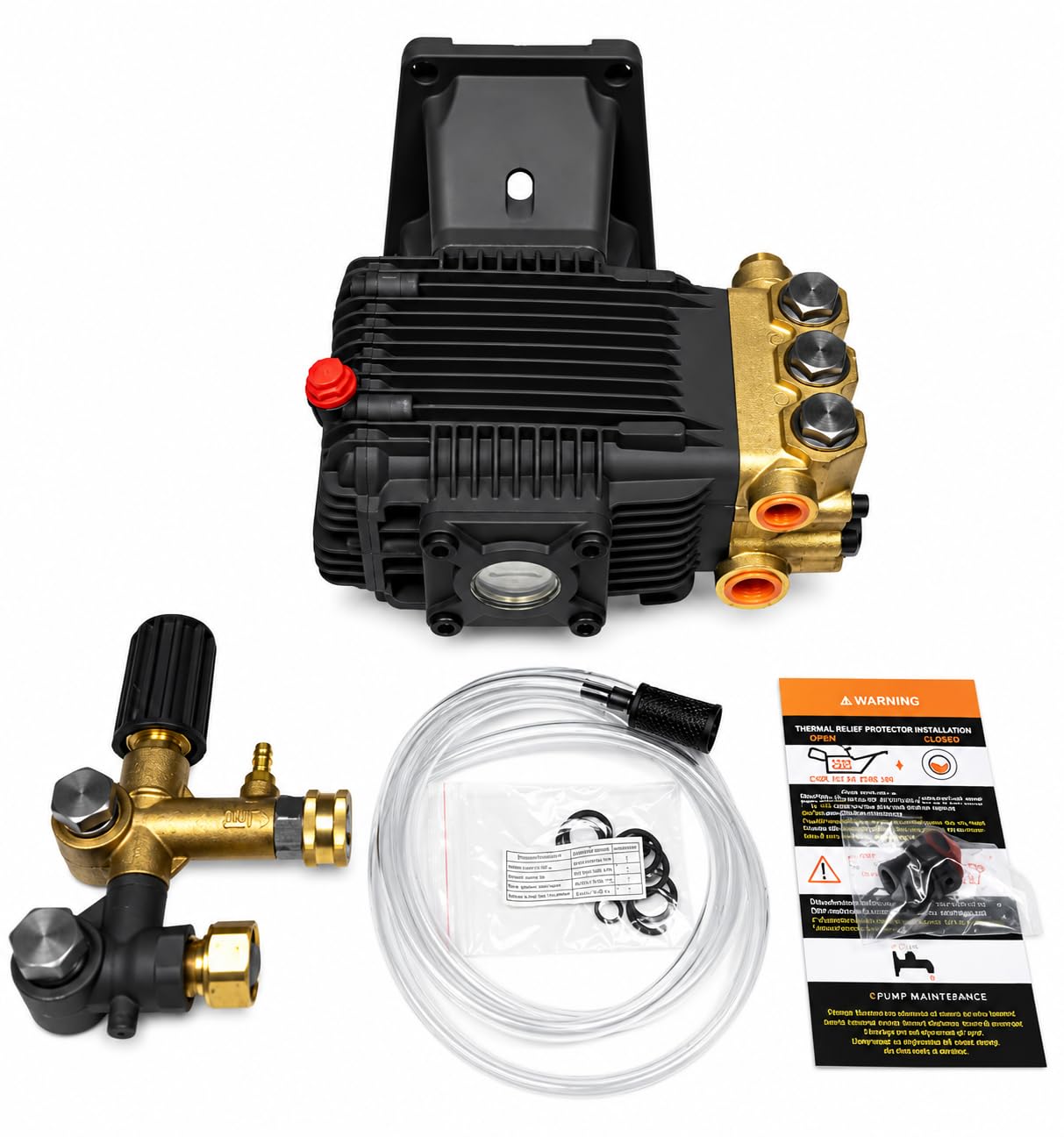 Amazon.co.jp: 4000PSI 高圧洗浄機ポンプ 水平シャフト 1インチ