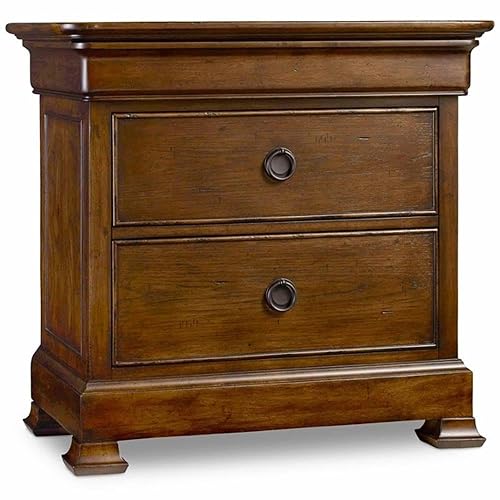 Hooker Furniture Archivist 2 Drawer Nightstand in Pecan