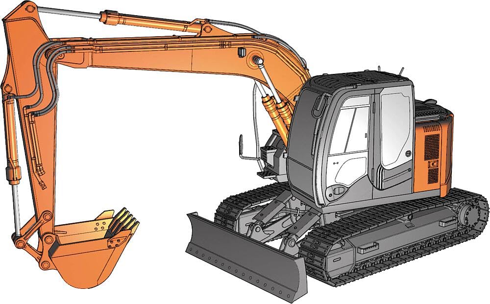 Amazon.com: Hasegawa HWM01 Hitachi 1:35 Excavator ZAXIS135US