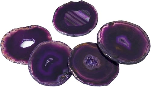 Nupuyai - Juego de 10 etiquetas de nombre para boda, piedras de ágata pulidas para decoración del hogar