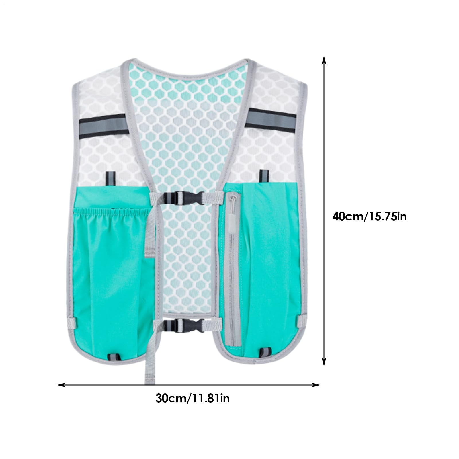 Gilet d'hydratation de course à pied, gilet de course respirant avec plusieurs poches, élastique, léger, stable, poche poitrine pour homme et femme, randonnée, marathon, course et camping