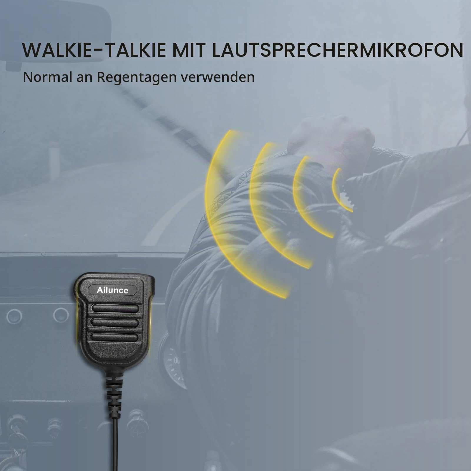 Retevis C1 Dual Band Amaeurfunkgerät mit Mikrofon, Walkie Talkie Long Range, Wasserdicht IP67, Rauschunterdrückung, Anrufalarm,1800 mAh, Portable Radio für Waldrettung (Schwarz, 2 Stück)