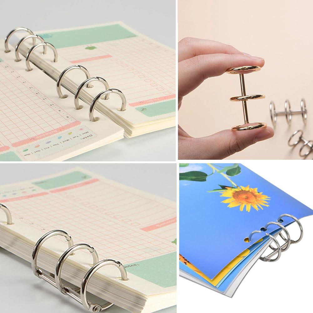 20-Pack 3-Ring Metal Loose Leaf Binders Book Rings,20mm Inner Diameter,Perfect For DIY Travel Journals Photo Albums Document Binding Craft Projects Durab - View #9