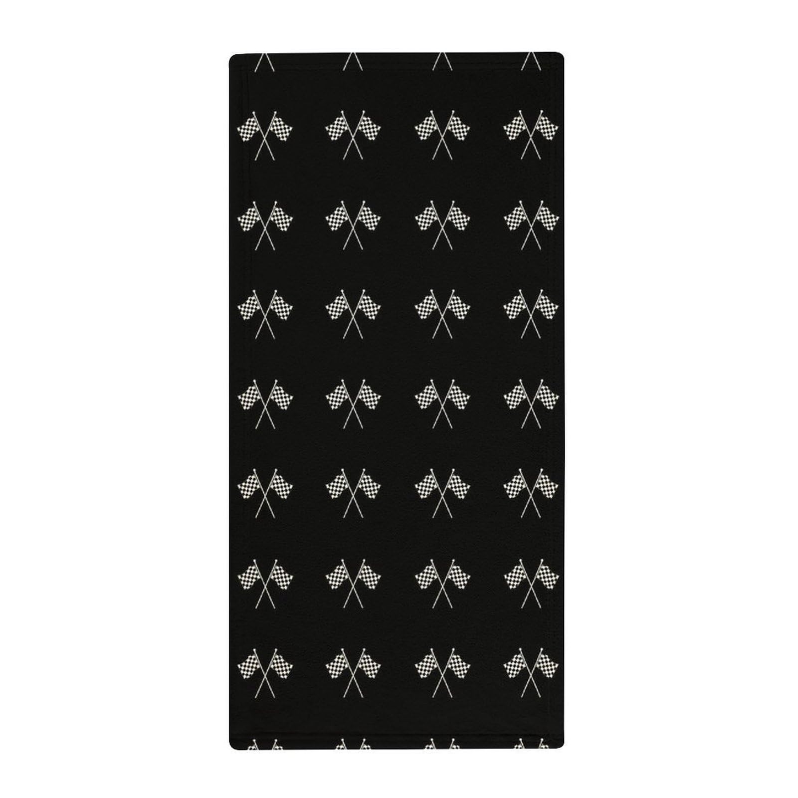 Anceky Super Absorbent Yoga Towels, Checkered Racing Flag Compact Quick-Dry Face Towels for Gym, Camp & Travel Essentials