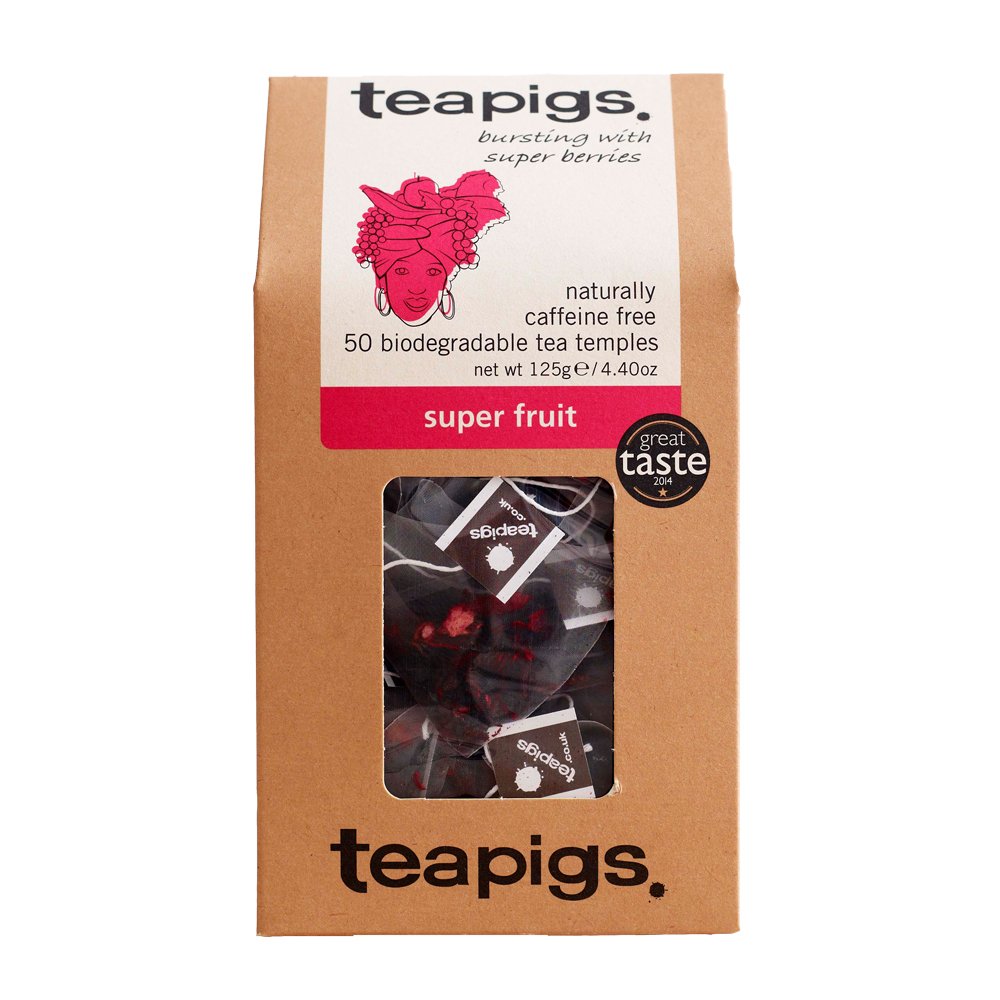 teapigsSuper Fruit Tea Bags Made With Whole Fruit, caffeine-free, natural ingredients (1 Pack of 50 Teabags)