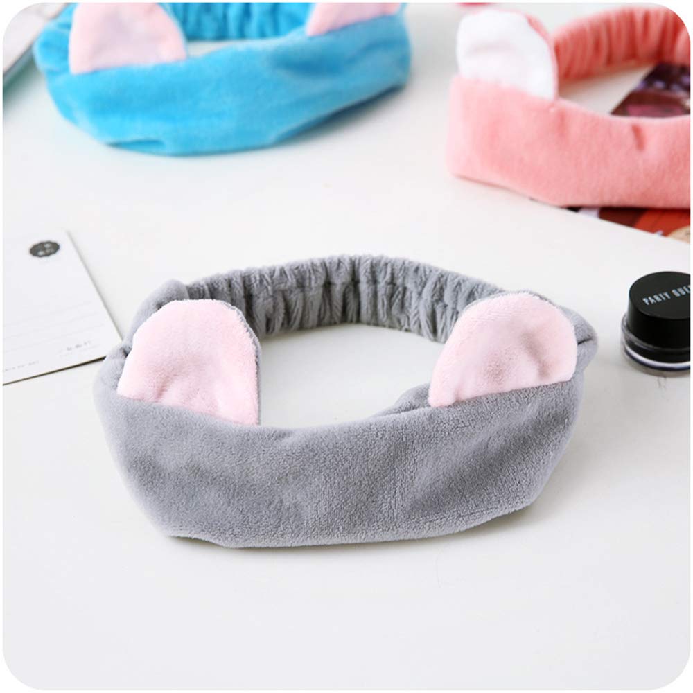 Kuscheliges Hasenohren-Haarband Aus Flanell Für Herbst & Winter – Bequemer Stirnband-Schmuck Zum Schminken & Waschen