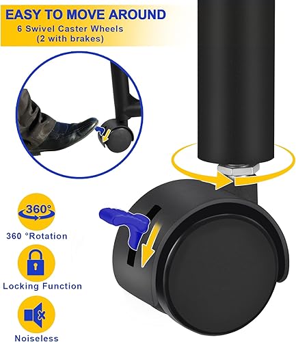 Miniatura 4 de Carrito de almacenamiento de piscina con soporte para fideos, piscina con ruedas y organizador de almacenamiento de juguetes, estante superior,