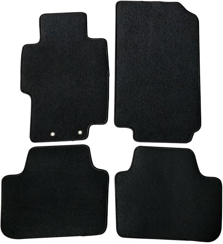 IKON MOTORSPORTS, Tapete de suelo compatible con Acura TSX 2004-2008, ajuste de fábrica, de nailon beige, delantero y trasero, alfombrillas de
