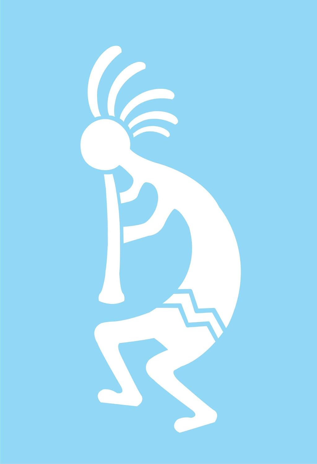 Stencil Western Desert Music Flute Native Dancer Lodge Cabin Art DIY Signs (Image Size 22" Tall)