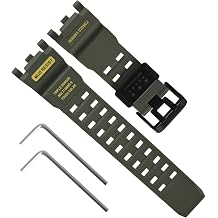 Resin Watch Strap for Casio G-Shock GWG-2000 GWG-2040 Master of G Mudmaster Twin Sensor Men's Black Watch Band