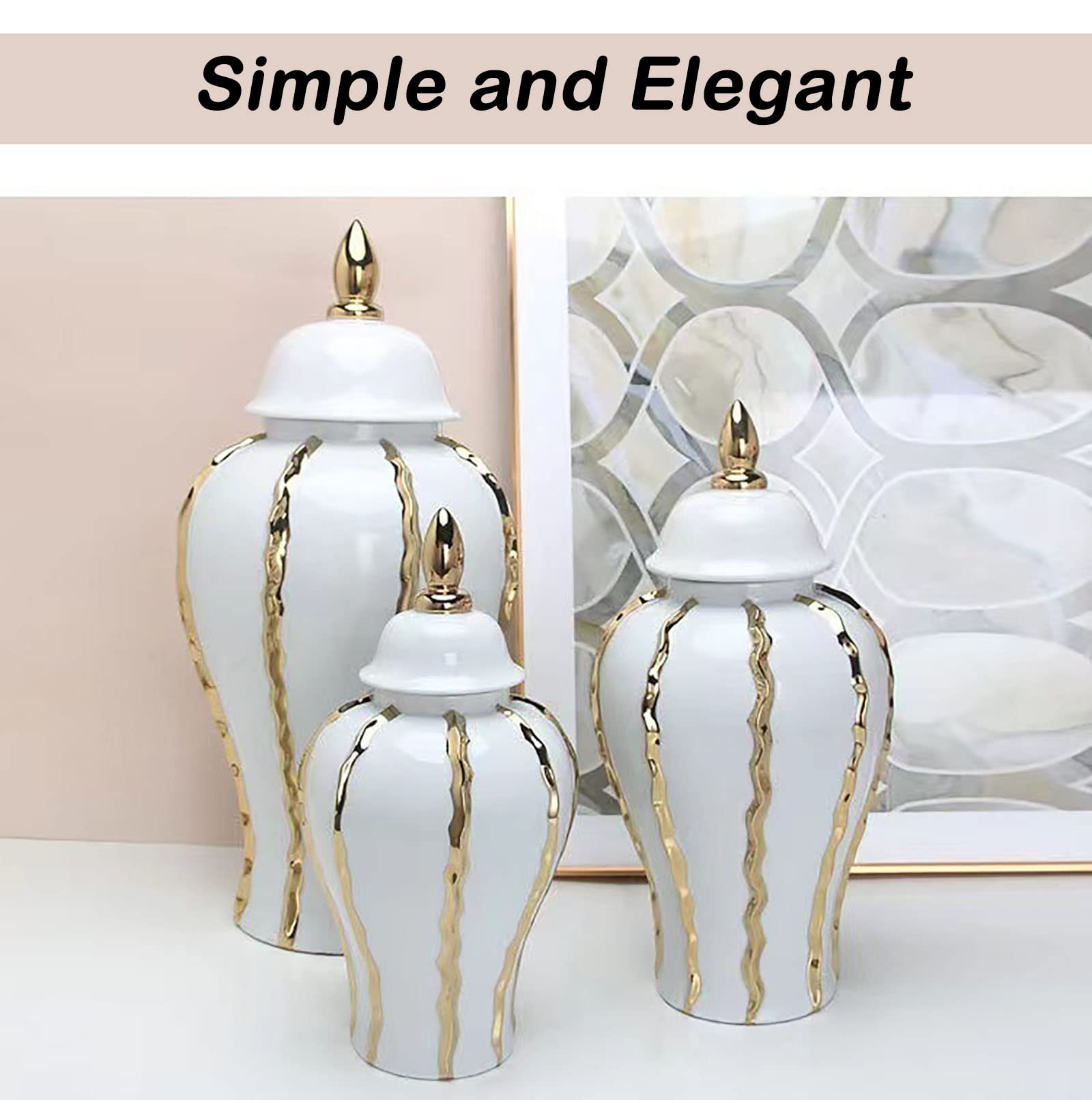 Nowoczesny galwanizowany ceramiczny wazon imbirowy na trawę pampasową i suszone kwiaty stylowy element centralny stołu