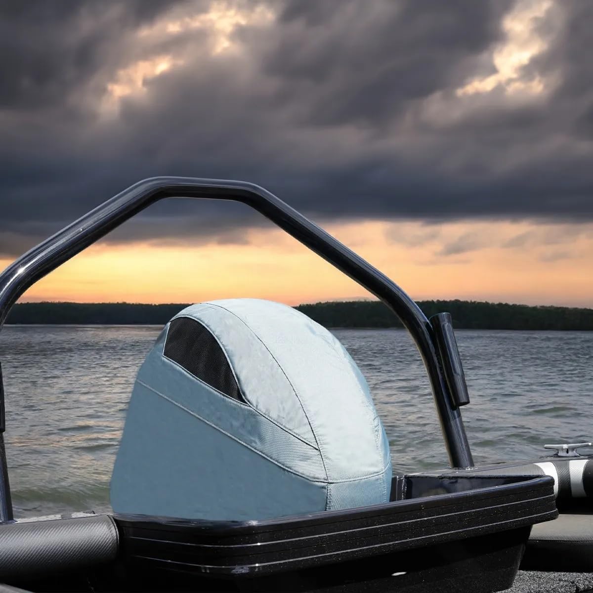 Oceansouth Coperture ventilate su misura per motore fuoribordo Yamaha (bianco, F115B, F130A 4CYL 1,8L (dal 2015 al 2024))