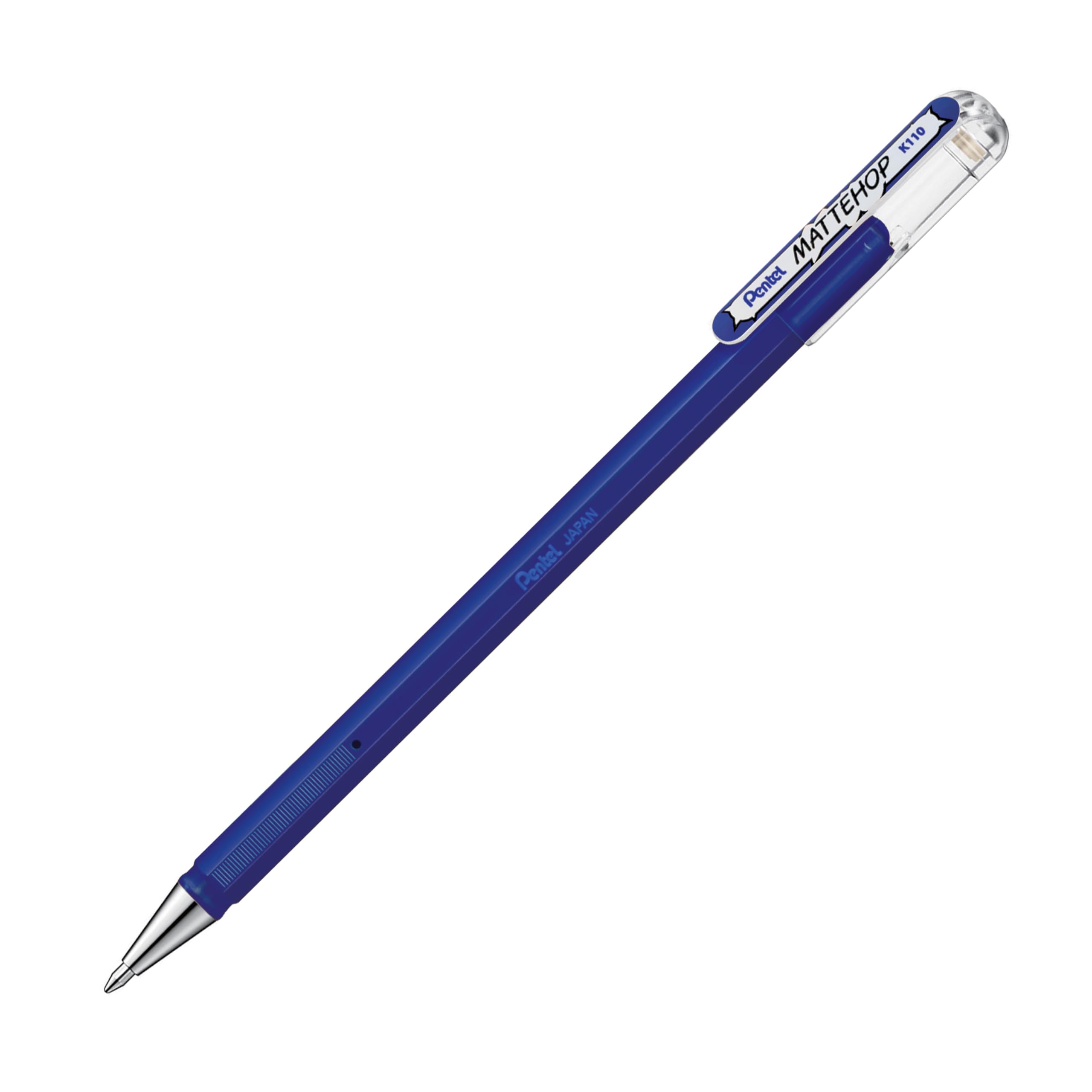 Pentel Mattehop 1.0mm Gel Roller Blue - Pack of 12, 1 count (Pack of 12) - Image 3