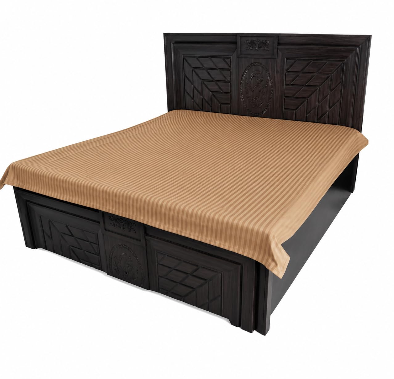 waterproof pvc double bed mattress protector sheet 6.5x6.5ft (brown)